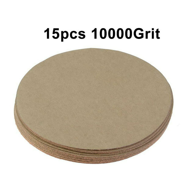 Round Sandpaper 400 1500 5000 10000 Grit Sand Wood Metal Plastic Polishing Disc 